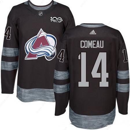 Men’s Colorado Avalanche #14 Blake Comeau Black 100Th Anniversary Stitched NHL 2017 Adidas Hockey Jersey