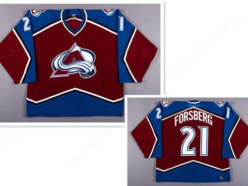 Men’s Colorado Avalanche #21 Peter Forsberg Red Jersey