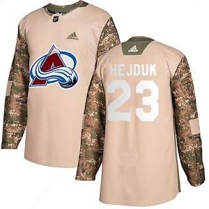 Men’s Colorado Avalanche #23 Milan Hejduk Adidas Authentic Veterans Day Practice Camo Jersey