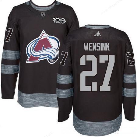 Men’s Colorado Avalanche #27 John Wensink Black 100Th Anniversary Stitched NHL 2017 Adidas Hockey Jersey