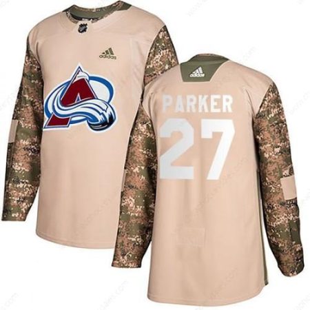 Men’s Colorado Avalanche #27 Scott Parker Adidas Authentic Veterans Day Practice Camo Jersey