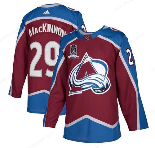 Men’s Colorado Avalanche #29 Nathan Mackinnon 2022 Stanley Cup Champions Patch Stitched Jersey