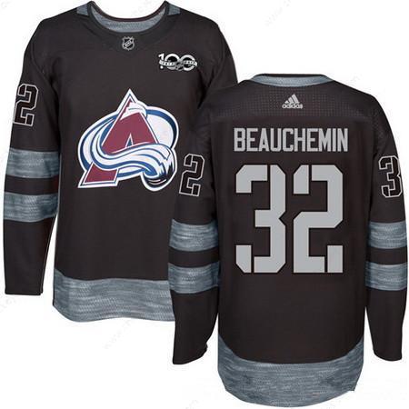 Men’s Colorado Avalanche #32 Francois Beauchemin Black 100Th Anniversary Stitched NHL 2017 Adidas Hockey Jersey