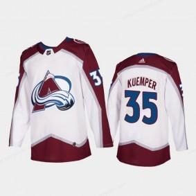 Men’s Colorado Avalanche #35 Darcy Kuemper White Adidas Stitched NHL Jersey