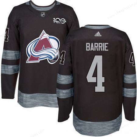 Men’s Colorado Avalanche #4 Tyson Barrie Black 100Th Anniversary Stitched NHL 2017 Adidas Hockey Jersey