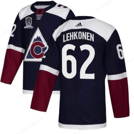 Men’s Colorado Avalanche #62 Artturi Lehkonen 2022 Navy Stanley Cup Champions Patch Stitched Jersey