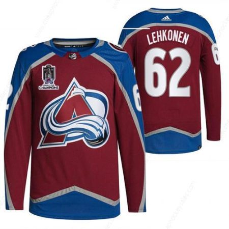 Men’s Colorado Avalanche #62 Artturi Lehkonen 2022 Stanley Cup Champions Patch Stitched Jersey