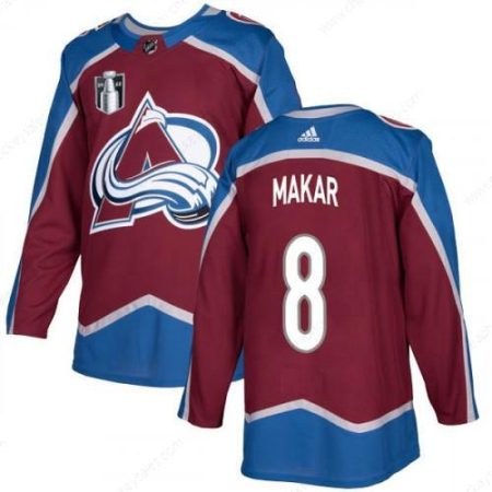 Men’s Colorado Avalanche #8 Cale Makar 2022 Burgundy Stanley Cup Final Patch Stitched Jersey