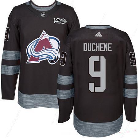 Men’s Colorado Avalanche #9 Matt Duchene Black 100Th Anniversary Stitched NHL 2017 Adidas Hockey Jersey