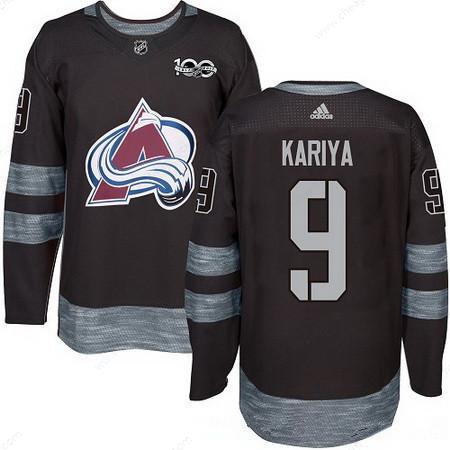 Men’s Colorado Avalanche #9 Paul Kariya Black 100Th Anniversary Stitched NHL 2017 Adidas Hockey Jersey