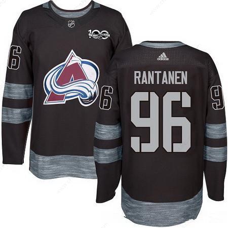 Men’s Colorado Avalanche #96 Mikko Rantanen Black 100Th Anniversary Stitched NHL 2017 Adidas Hockey Jersey