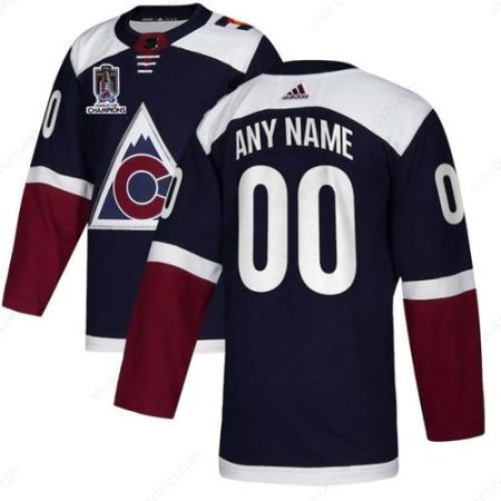 Men’s Colorado Avalanche Avtive Player Custom 2022 Navy Stanley Cup Champions Patch Stitched Jersey