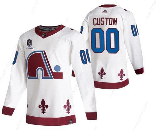 Men’s Colorado Avalanche Avtive Player Custom 2022 White Stanley Cup Champions Patch Stitched Jersey