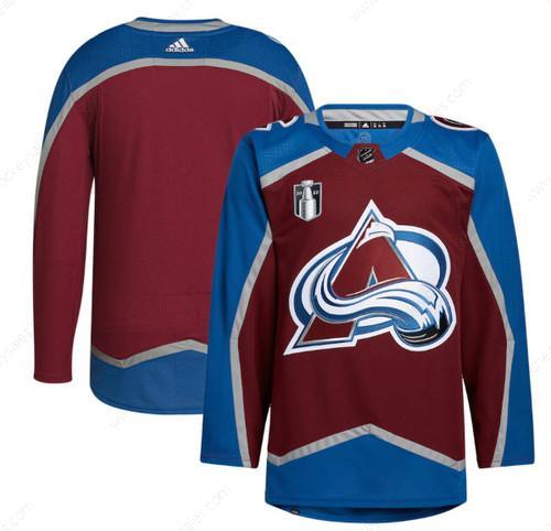 Men’s Colorado Avalanche Blank 2022 Burgundy Stanley Cup Final Patch Stitched Jersey