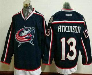 Men’s Columbus Blue Jackets #13 Cam Atkinson Navy Blue Home Stitched NHL Reebok Hockey Jersey