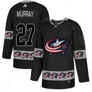 Men’s Columbus Blue Jackets #27 Ryan Black Team Logos Fashion Adidas Jersey