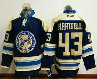 Men’s Columbus Blue Jackets #43 Scott Hartnell Blue Third Stitched NHL Reebok Hockey Jersey