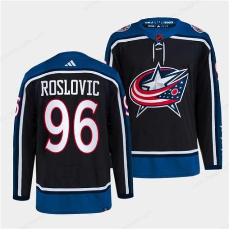 Men’s Columbus Blue Jackets #96 Jack Roslovic Navy 2022 Reverse Retro Stitched Jersey