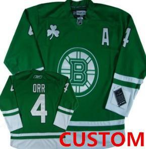 Men’s Custom Boston Bruins St. Patrick’S Day Green Jersey