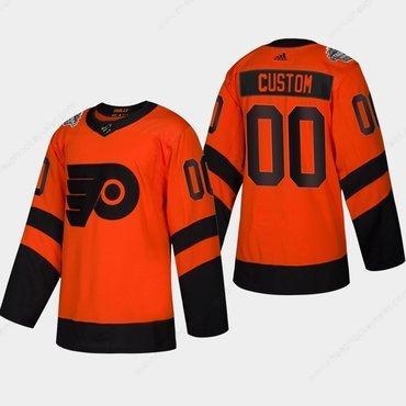 Men’s Custom Philadelphia Flyers Coors Light 2019 Stadium Series Orange Authentic Jersey