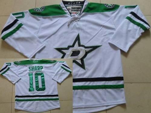 Men’s Dallas Stars #10 Patrick Sharp Away White NHL Reebok Jersey