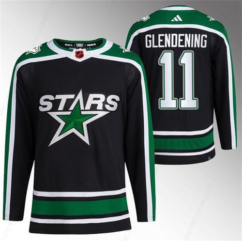 Men’s Dallas Stars #11 Luke Glendening Black 2022-23 Reverse Retro Stitched Jersey