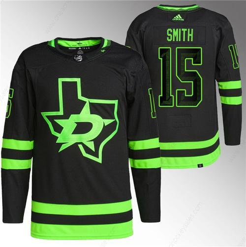 Men’s Dallas Stars #15 Craig Smith Black Stitched Jersey