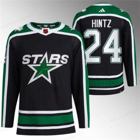 Men’s Dallas Stars #24 Roope Hintz Black 2022-23 Reverse Retro Stitched Jersey