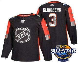 Men’s Dallas Stars #3 John Klingberg Black 2018 NHL All-Star Stitched Ice Hockey Jersey