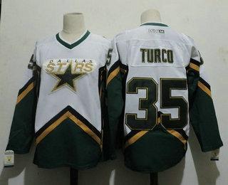 Men’s Dallas Stars #35 Marty Turco 2003 CCM Throwback Home NHL Jersey