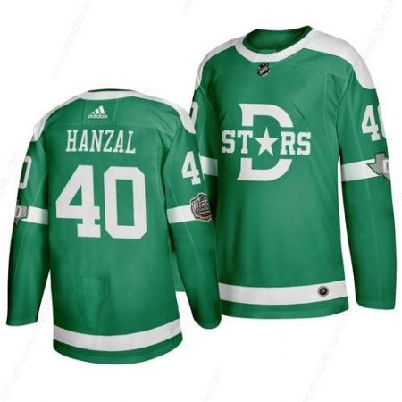 Men’s Dallas Stars 40 Martin Hanzal Green 2020 Winter Classic Adidas Jersey