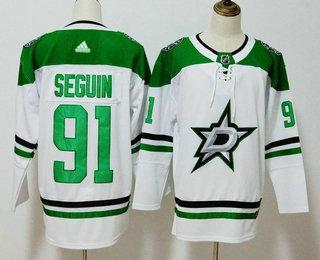 Men’s Dallas Stars #91 Tyler Seguin White 2017-2018 Hockey Stitched NHL Jersey