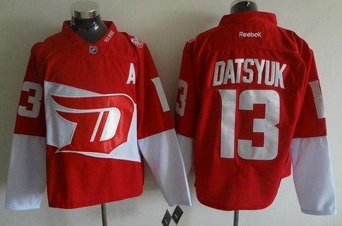 Men’s Detroit Red Wings #13 Pavel Datsyuk Reebok Red 2016 Stadium Series Team Premier Jersey