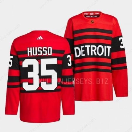 Men’s Detroit Red Wings 2022 Reverse Retro 2.0 #35 Ville Husso Red Authentic Pro Jersey