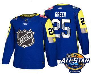 Men’s Detroit Red Wings #25 Mike Green Blue 2018 NHL All-Star Stitched Ice Hockey Jersey