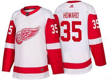 Men’s Detroit Red Wings #35 Jimmy Howard White 2017-2018 Adidas Hockey Stitched NHL Jersey