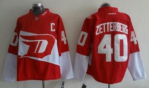 Men’s Detroit Red Wings #40 Henrik Zetterberg Reebok Red 2016 Stadium Series Team Premier Jersey