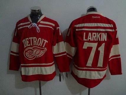 Men’s Detroit Red Wings #71 Dylan Larkin 2014 Winter Classic Red Jersey