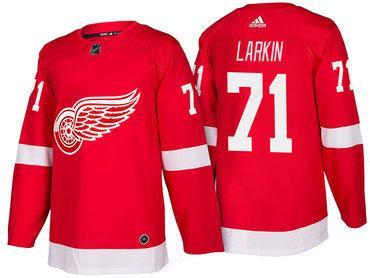 Men’s Detroit Red Wings #71 Dylan Larkin Red Home 2017-2018 Adidas Hockey Stitched NHL Jersey