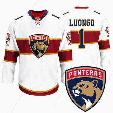 Men’s Florida Panthers #1 Roberto Luongo New Logo Reebok White Premier Player Jersey