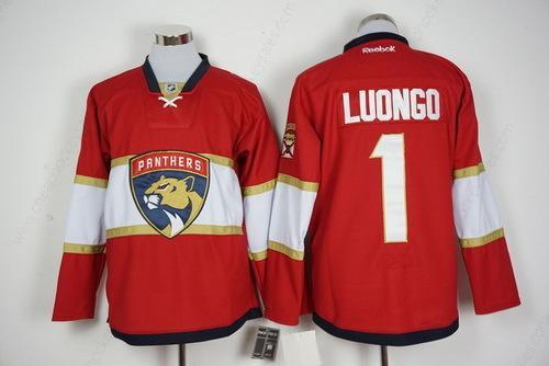 Men’s Florida Panthers #1 Roberto Luongo Red 2016-17 Home Reebok Hockey Jersey