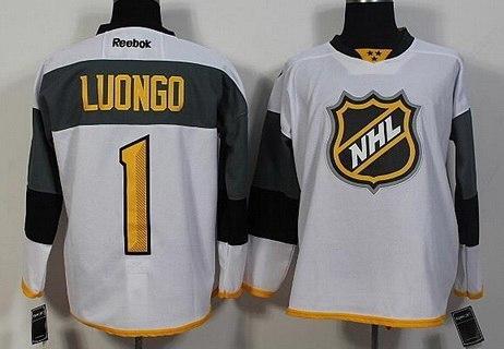 Men’s Florida Panthers #1 Roberto Luongo Reebok White 2016 NHL All-Star Premier Jersey