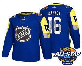 Men’s Florida Panthers #16 Aleksander Barkov Blue 2018 NHL All-Star Stitched Ice Hockey Jersey