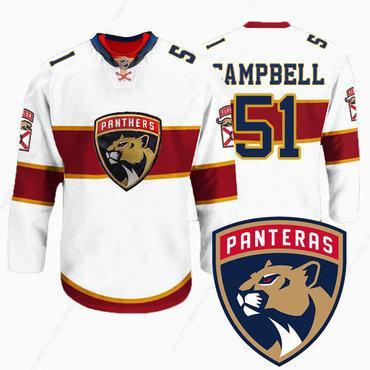 Men’s Florida Panthers #51 Brian Campbell New Logo Reebok White Premier Player Jersey