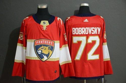 Men’s Florida Panthers 72 Sergei Bobrovsky Red Adidas Jersey