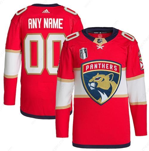 Men’s Florida Panthers Active Player Custom Red 2023 Stanley Cup Final Stitched Jersey