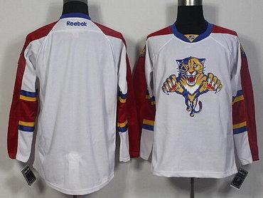 Men’s Florida Panthers Blank Reebok White Away Hockey Jersey