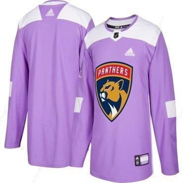 Men’s Florida Panthers Purple Pink Custom Adidas Hockey Fights Cancer Practice Jersey