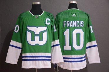 Men’s Hartford Whalers #10 Ron Francis Green Adidas Jersey