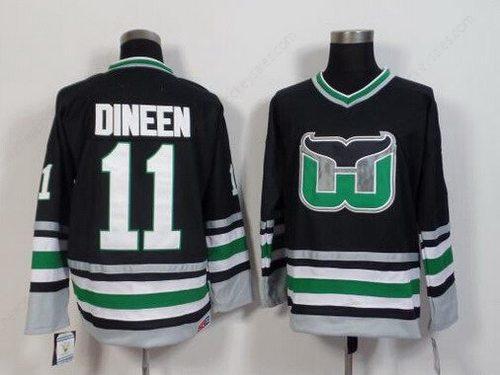 Men’s Hartford Whalers #11 Kevin Dineen 1995-96 Black CCM Vintage Throwback Jersey